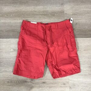 NWT GAP Faded Red Flat Front Drawstring 10"‎ Chino Shorts Men's Size 38